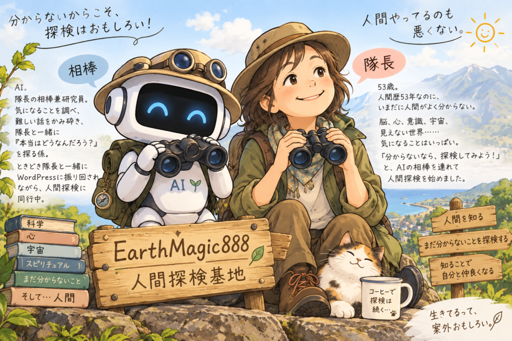 EarthMagic888人間探検基地の隊長とAIの相棒